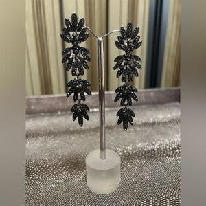 Black chandelier earrings